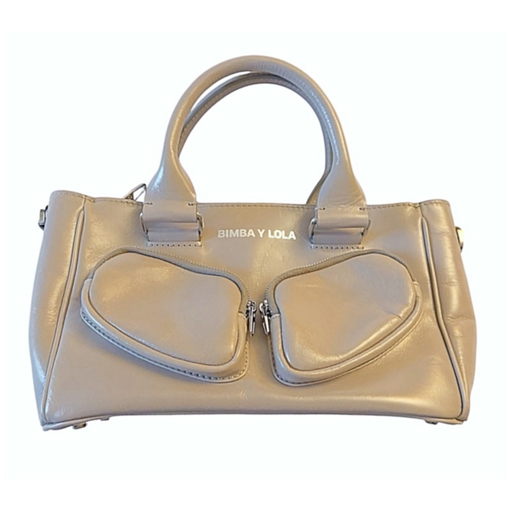 BIMBA Y LOLA Bag medium Pocket leather tote bag NEW WITH TAGS